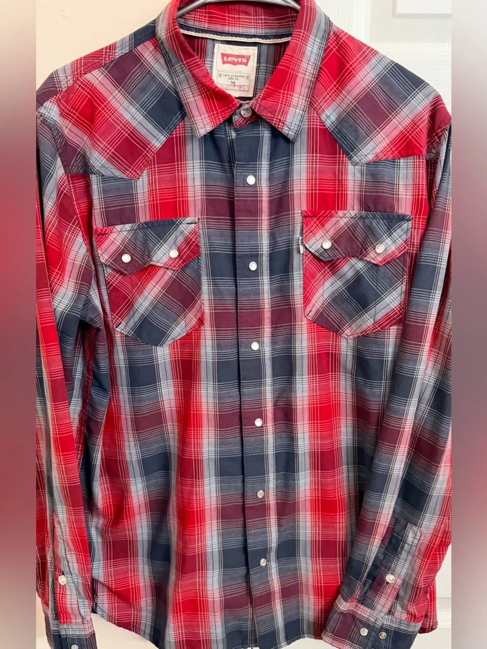 Levi’s Multicolor Pearl Snap Men’s M Long Sleeve Snap Up Shirt
